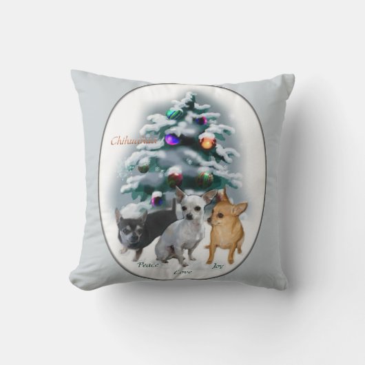 チワフアクリスマス クッション (正面)