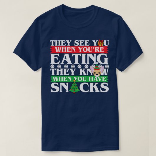 チワフアクリスマス Tシャツ (デザイン正面)