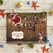 チワフアサンタク素朴リスマスポストカード シーズンポストカード