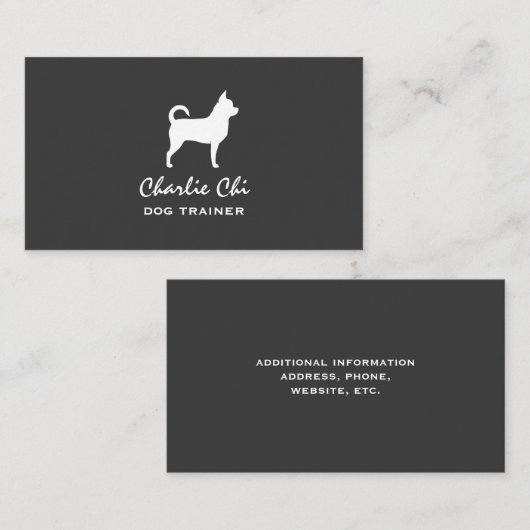 チワフアシルエット 名刺 (正面/裏面)