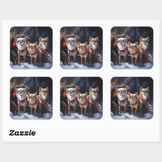 チワフアスノースイスレイクリスマスデコール スクエアシール (シート)