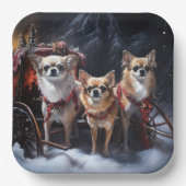 チワフアスノースイスレイクリスマスデコール ペーパープレート (正面)