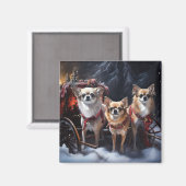 チワフアスノースイスレイクリスマスデコール マグネット (正面/裏面)