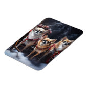 チワフアスノースイスレイクリスマスデコール マグネット (左側)