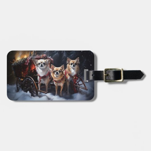 チワフアスノースイスレイクリスマスデコール ラゲッジタグ (正面横)