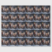 チワフアスノースイスレイクリスマスデコール ラッピングペーパー (フラット)