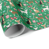 チワフアドッグス混合コートのクリスマス ラッピングペーパー (ロールコーナー)