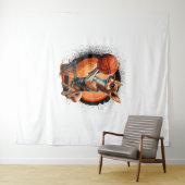 チワフアバスケットボールプレイススポーツダンク タペストリー (インサイチュ(横))