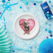 チワフアバレンタインデー ペーパープレート (パーティー)