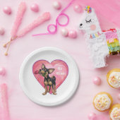 チワフアバレンタインデー ペーパープレート (パーティー)