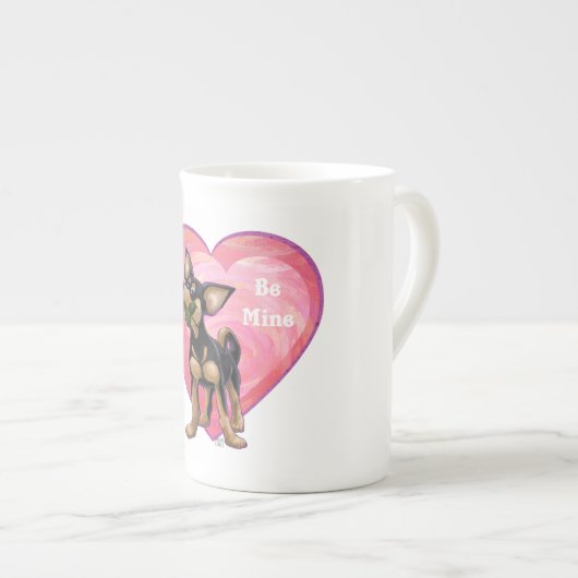 チワフアバレンタインデー ボーンチャイナマグカップ (正面右)