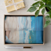 チワフアパピーブルーフローラビーチデクページ 薄葉紙 (ギフト)