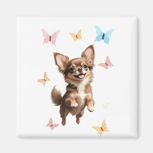 チワフアベク絵を描トル愛らしいおもしろい遊動物 マグネット