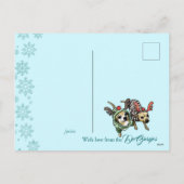 チワフアミックスパーソナライズされたforクリスマス シーズンポストカード (裏面)