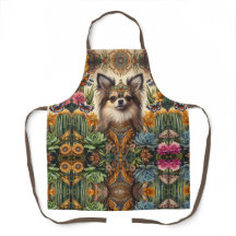 チワフアメキシコ先住民花柄エプロン