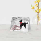 チワフアメリークリスマス カード (黄色い花)