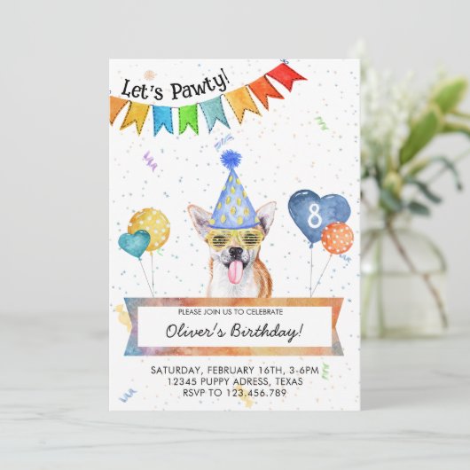 チワフアレッツパウィドグバースデーパーティー 招待状 (スタンド正面)