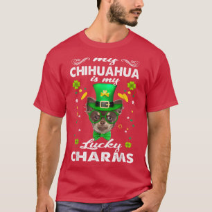 チワフアワマイラッキーチャームSt patricks dayドッグズL Tシャツ