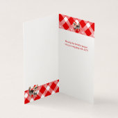 チワフクリスマスドッグ赤と白プレイドホリデー (内部)