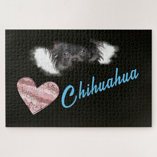 チワホアアイズカラー無地の1000ピース ジグソーパズル (横)