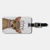 チワホアアンドティアラ ラゲッジタグ (正面横)