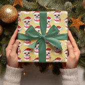 チワホアイエロークリスマスウォーター色の犬品種 ラッピングペーパー