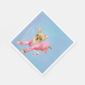 チワホアインザバスローブ犬ランチナプキンズ スタンダードランチョンナプキン (角)