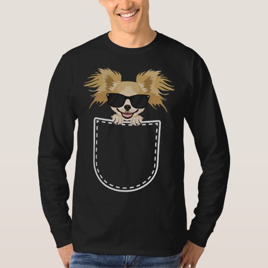 チワホアインザブレストポケット Tシャツ (正面)