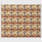 チワホアインシムンサンクスギビングアート紅葉 ラッピングペーパー (フラット)