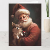 チワホアウィズサンタクロースフェスティバルクリスマス カード (正面)