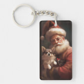 チワホアウィズサンタクロースフェスティバルクリスマス キーホルダー (正面)