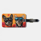 チワホアウィズハートバラバレンタインデー ラゲッジタグ (裏面横)