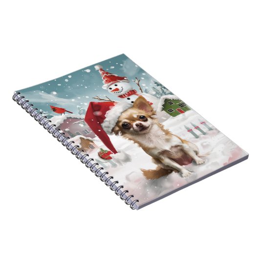チワホアウィンターワンダーランドクリスマスジョイ ノートブック (右側)