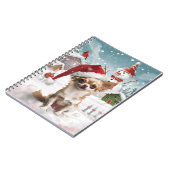 チワホアウィンターワンダーランドクリスマスジョイ ノートブック (左側)