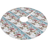 チワホアウィンターワンダーランドクリスマスジョイ ブラッシュドポリエステルツリースカート (アングル)