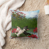 チワホアウォーターリリー装飾枕 クッション (ブランケット)