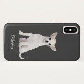チワホアウォーター色ホワイトドッグ Case-Mate iPhoneケース (裏面(横))