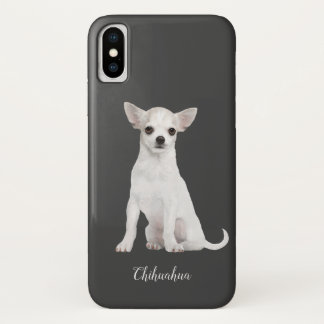 チワホアウォーター色ホワイトドッグ iPhone X ケース