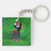 チワホアクリスマスオングリーン キーホルダー (裏面)