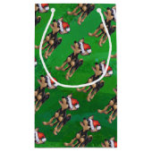 チワホアクリスマスオングリーン スモールペーパーバッグ (裏面)