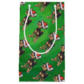 チワホアクリスマスオングリーン スモールペーパーバッグ (正面)