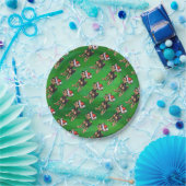 チワホアクリスマスオングリーン ペーパープレート (パーティー)