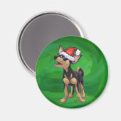 チワホアクリスマスオングリーン マグネット (正面/裏面)