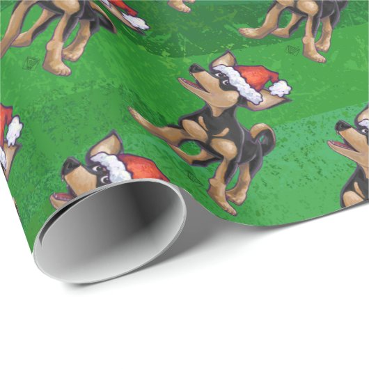 チワホアクリスマスオングリーン ラッピングペーパー (ロールコーナー)