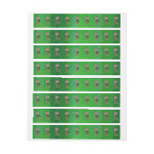 チワホアクリスマスオングリーン ラップアラウンド宛名ラベル (シート)