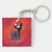 チワホアクリスマスオンレッド キーホルダー (裏面)