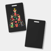 チワホアクリスマスオーナメントツリー バッジ (表裏)