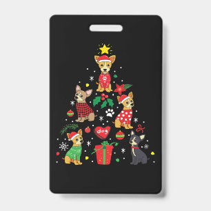 チワホアクリスマスオーナメントツリー バッジ