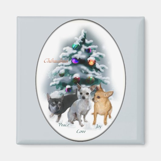 チワホアクリスマスギフト マグネット (正面)