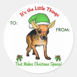 チワホアクリスマスギフト ラウンドシール